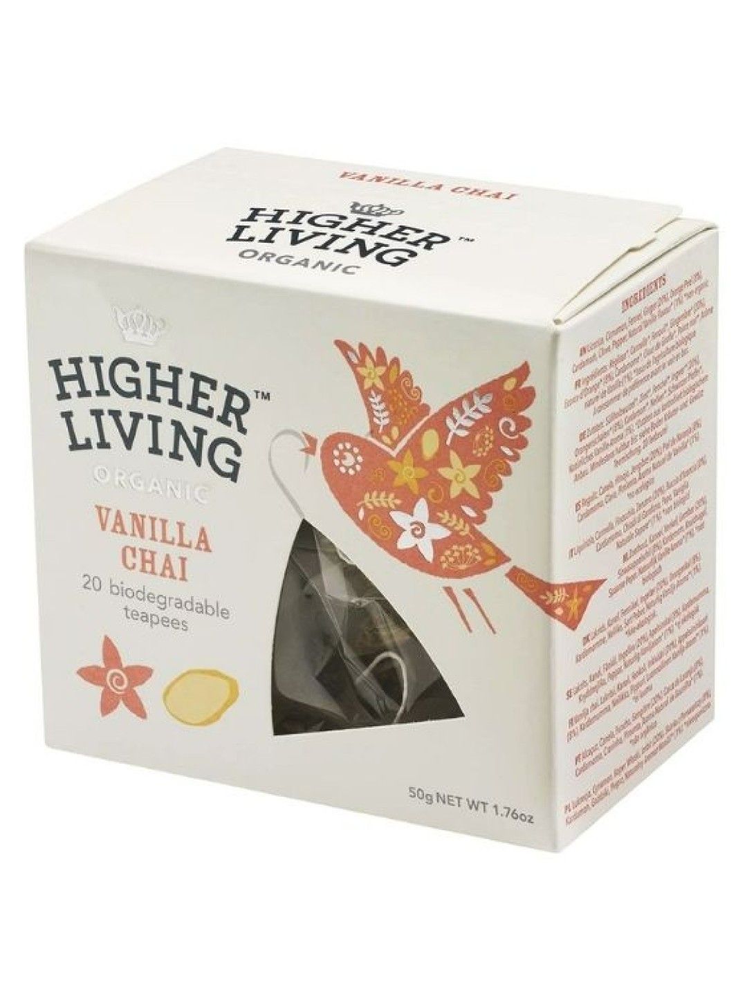 Higher Living Organic Vanilla Chai Tea (20 teapees bags) edamama